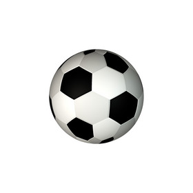 黑白六边形色足球C4D模型图片