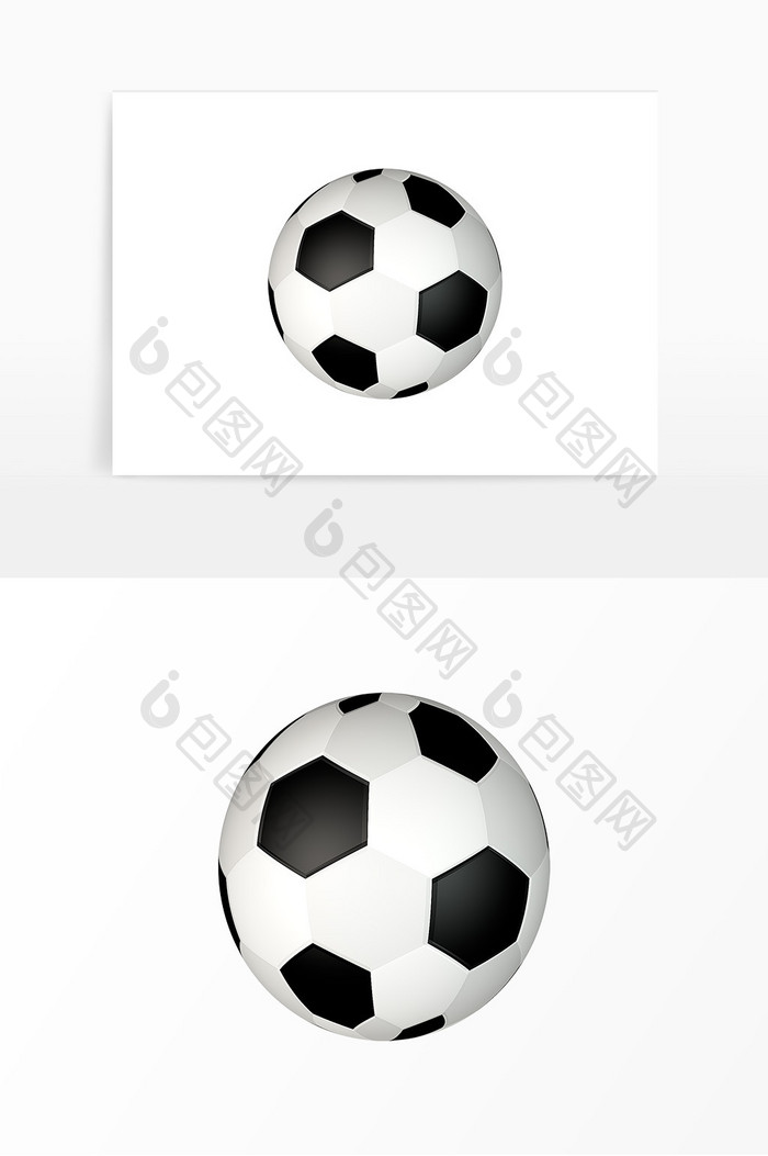传统黑白六边形色足球C4D模型