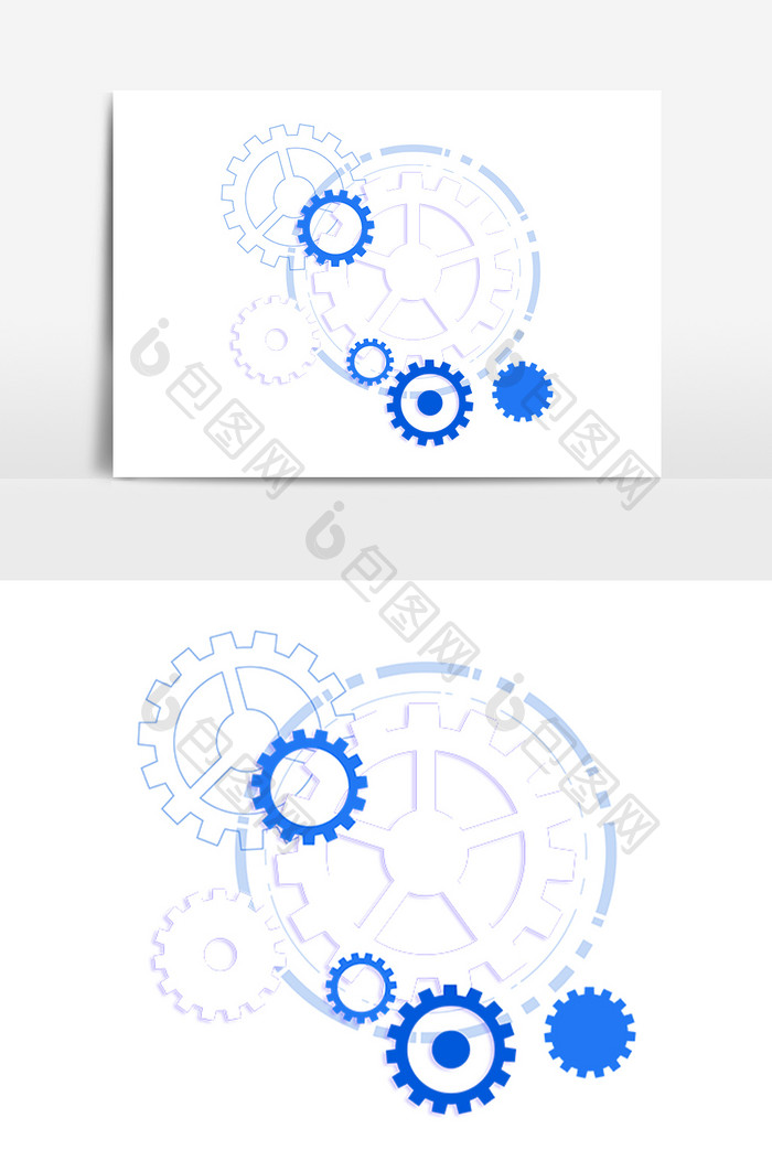 现代简约科技齿轮元素