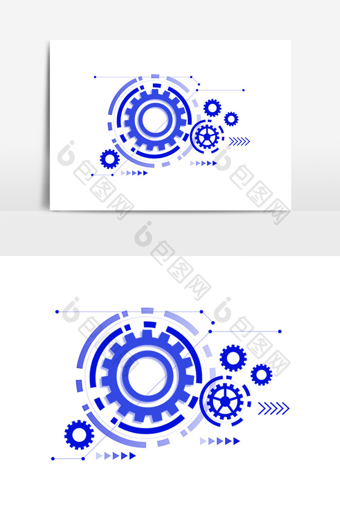 时尚简约现代科技齿轮元素