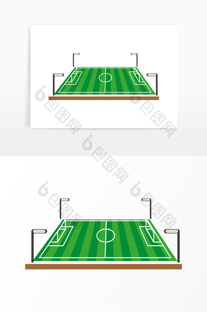 运动足球场矢量图