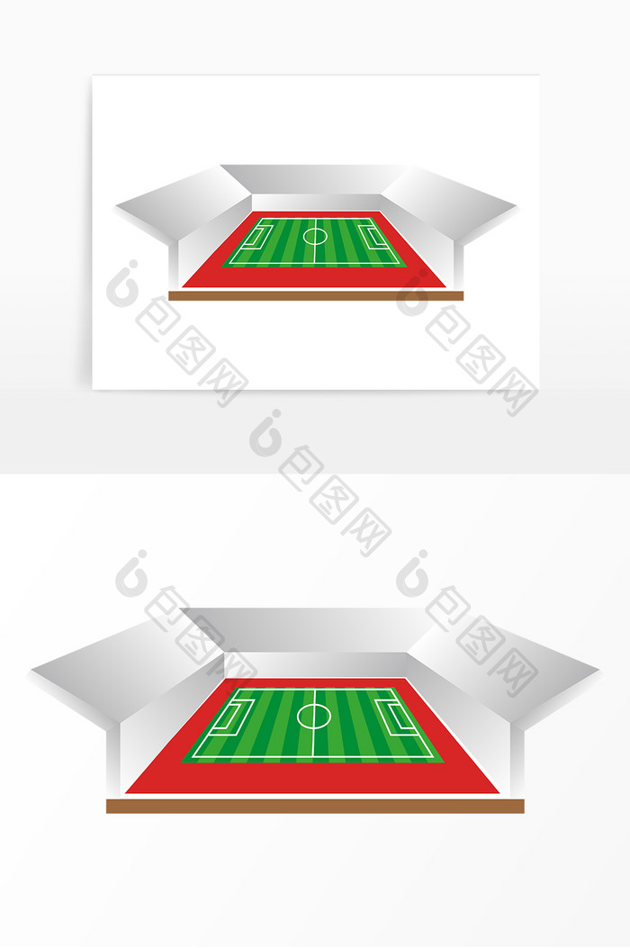 体育运动足球场矢量图