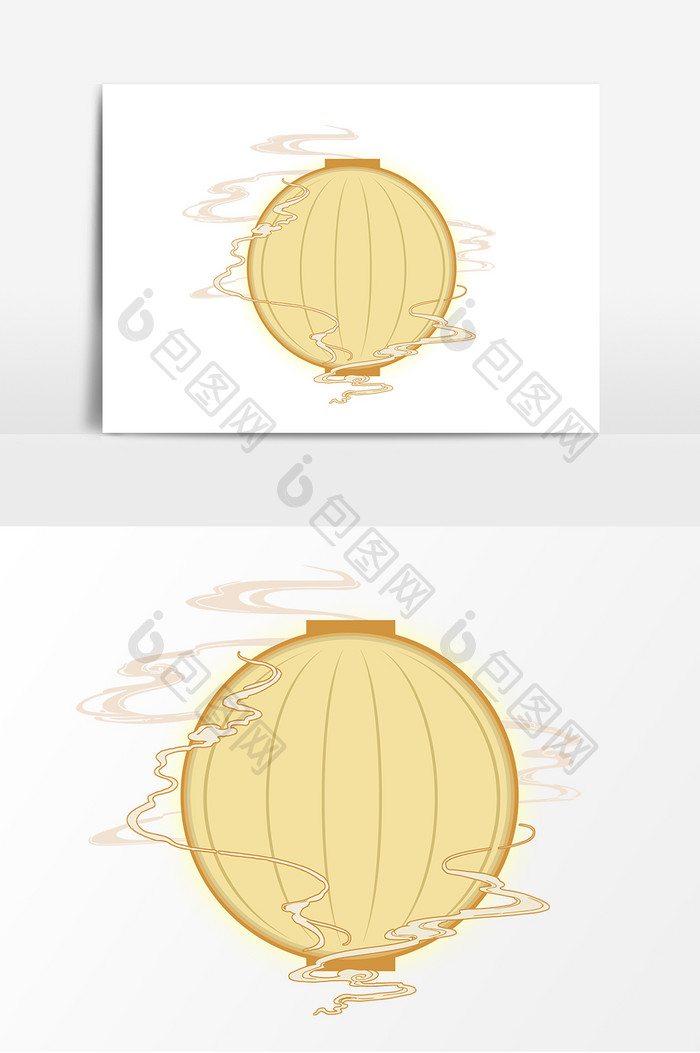 烟雾灯笼框灯笼满月框中秋节框节日框