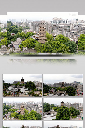 福建福州历史文化古建筑石塔寺航拍图片