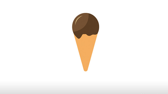 简单扁平画风食品类甜品类冰淇淋mg动画
