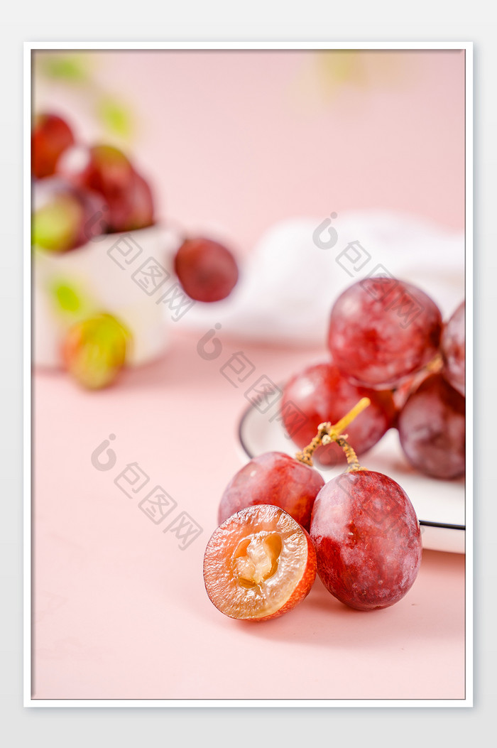 美味新鲜水果葡萄鲜果摄影图