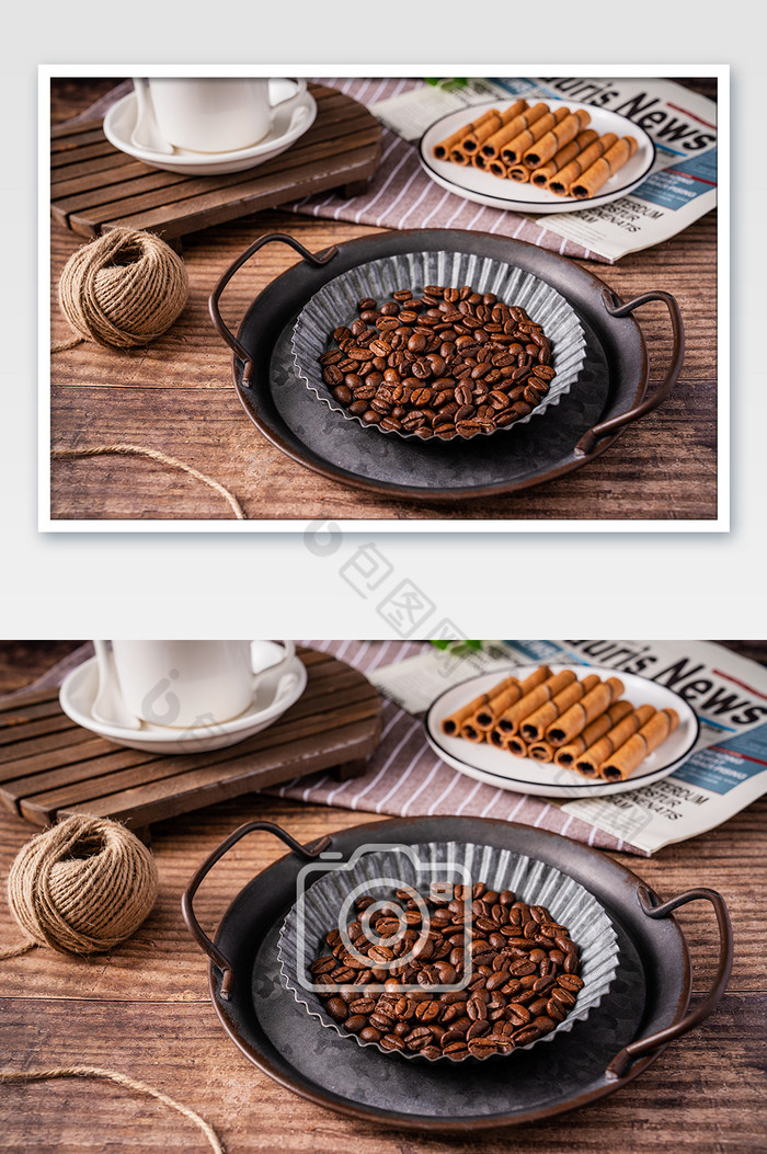 美味咖啡豆食材饮品摄影图图片图片