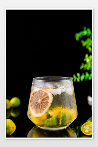 夏日冰镇柠檬金桔冷饮摄影图图片