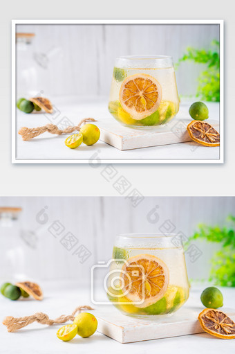 夏日饮品柠檬金桔冷饮摄影图图片