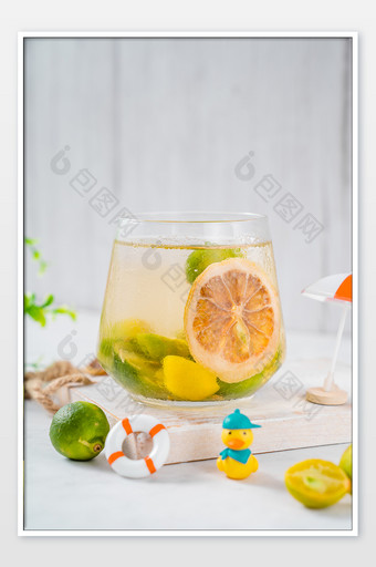 夏日柠檬金桔冷饮摄影图图片