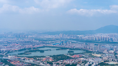 福建泉州大气全景城市延时摄影