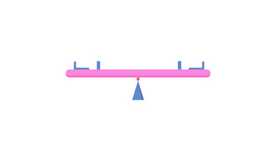 简单扁平画风玩具类跷跷板mg动画