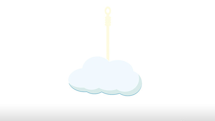 简单扁平画风玩具类云朵挂饰mg动画
