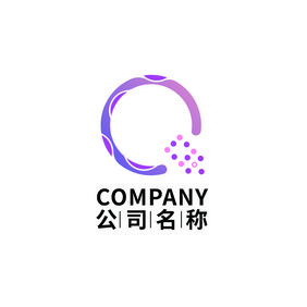 创意紫色Q字母logo