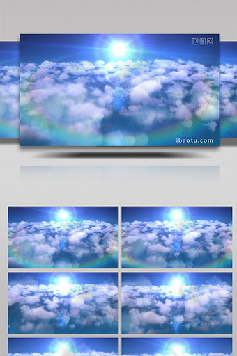 蓝天阳光白云天空背景视频图片