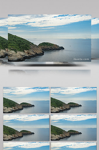 风景海岛云层延时摄影图片