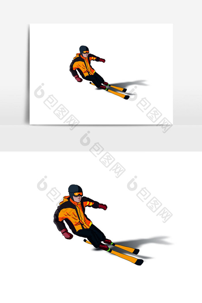 运动体育运动类滑雪男元素