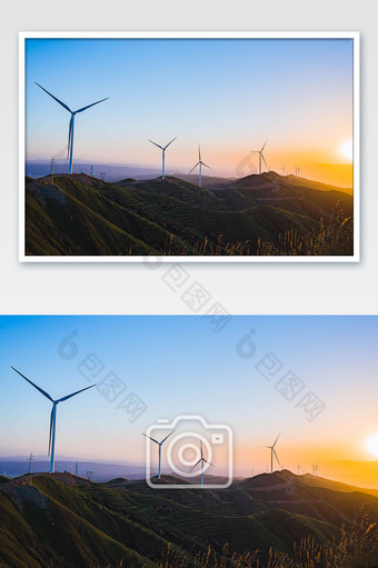 新能源风力发电环保风车图片