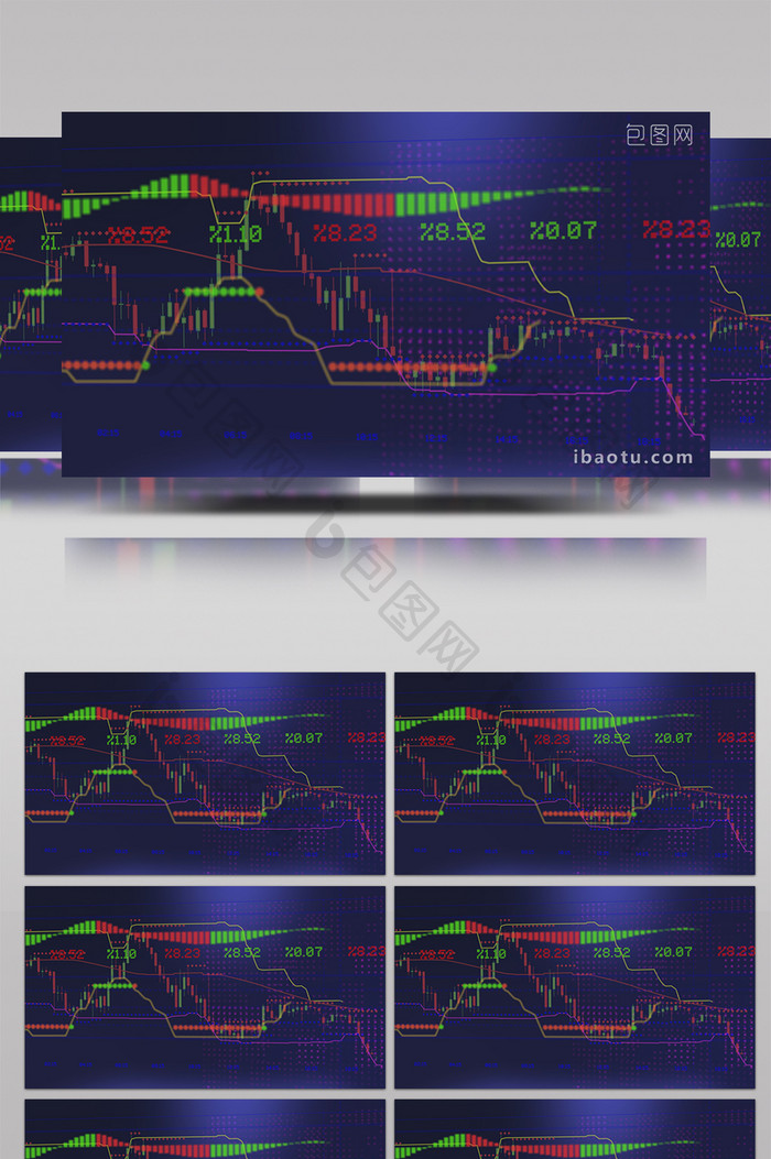 股票金融投资4K高清背景视频