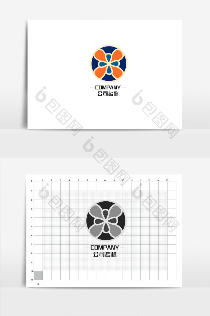好看的x字母花形logo标志图片素材免费下载,本次作品主题是广告设计