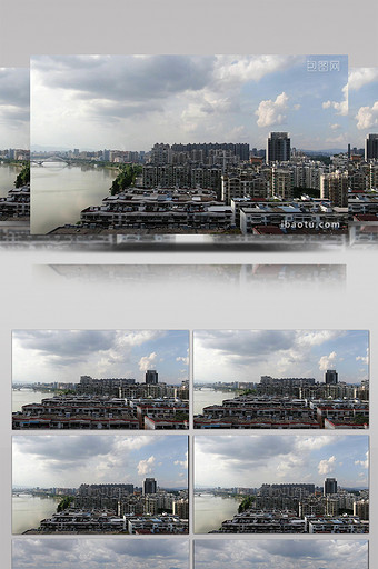 城市风光江西赣州城市全景航拍图片