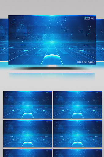 科技企业蓝色光线高清背景视频图片