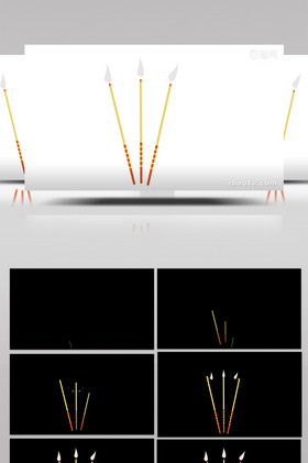 简约扁平画风清明元素类三支香mg动画