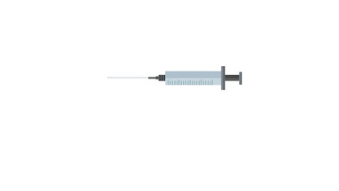 简约扁平画风劳动元素类注射器mg动画