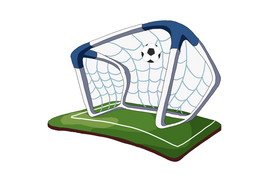 足球比赛球门图片