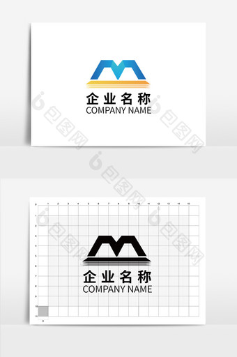 字母M创意logo标志设计图片