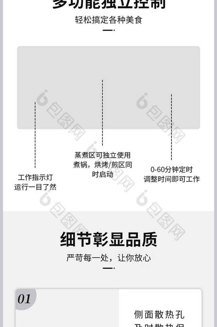 淘宝电商多功能小型家电一机多用早餐机模板