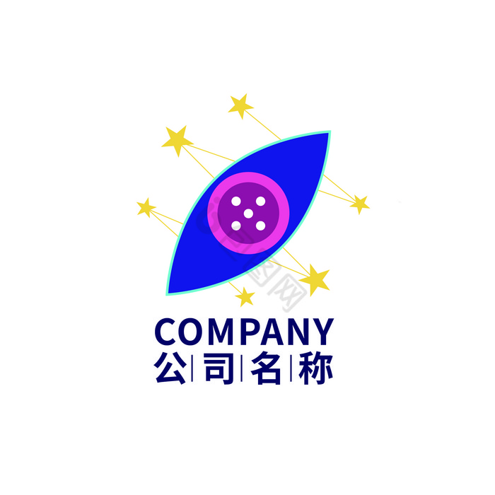 彩色图形拼凑logo图片