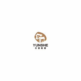 民宿中国风农家乐饭店LOGO标志VI小院