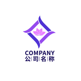 创意温馨紫色公司logo