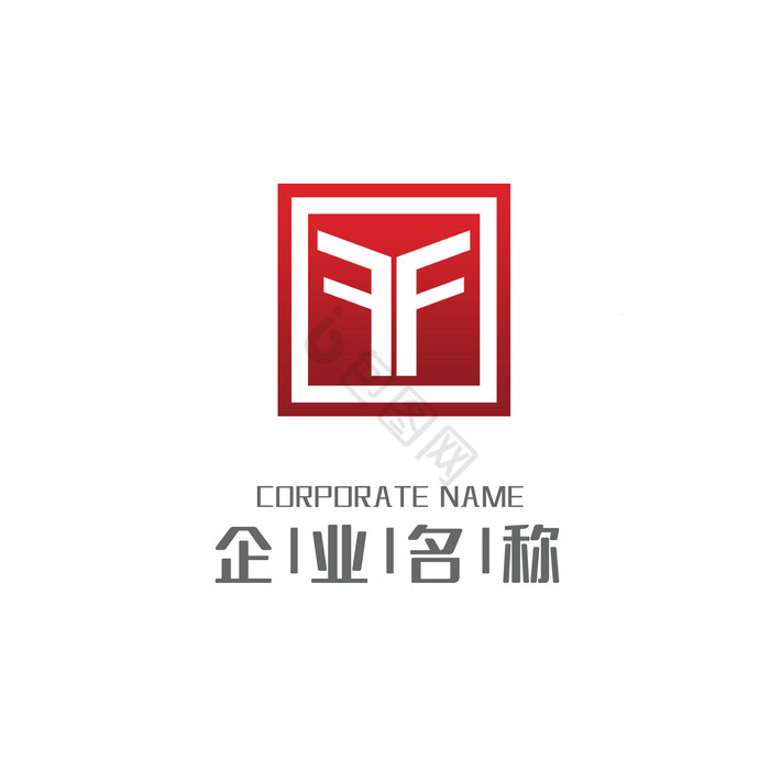 方形字母F企业LOGO图片