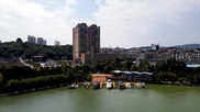 城市地标湖南怀化文旅码头航拍