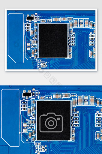 芯片处理器大数据科技技术摄影图图片