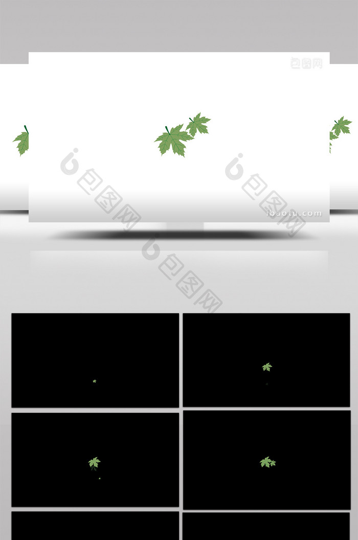 简约扁平画风植树节类梧桐树叶mg动画