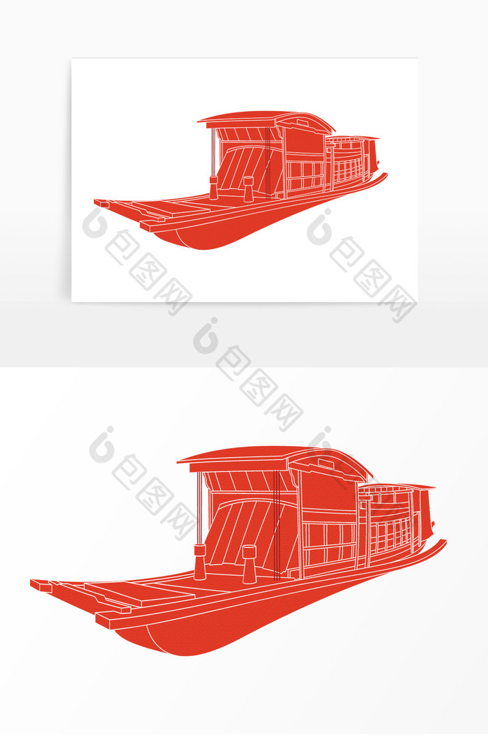党建红船形象元素
