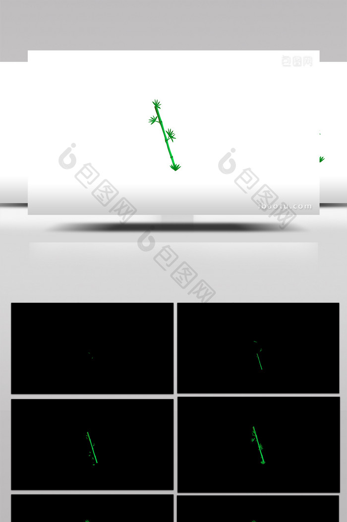 简约扁平画风春天元素类春竹mg动画