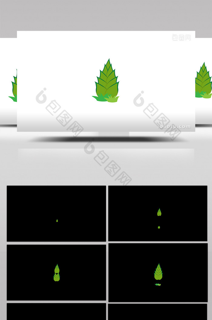 简约扁平画风春天元素类竹笋mg动画