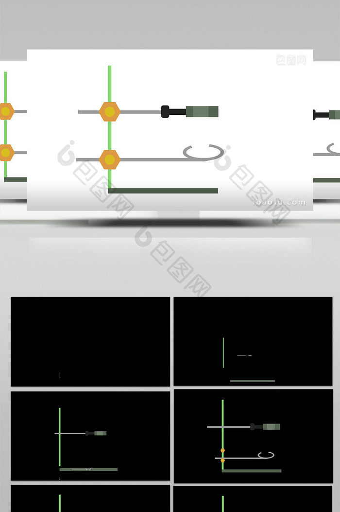 简约扁平画风科普类铁架台mg动画