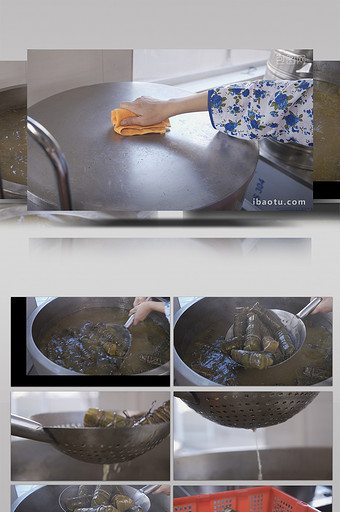 端午家乡传统水煮粽子实拍素材图片