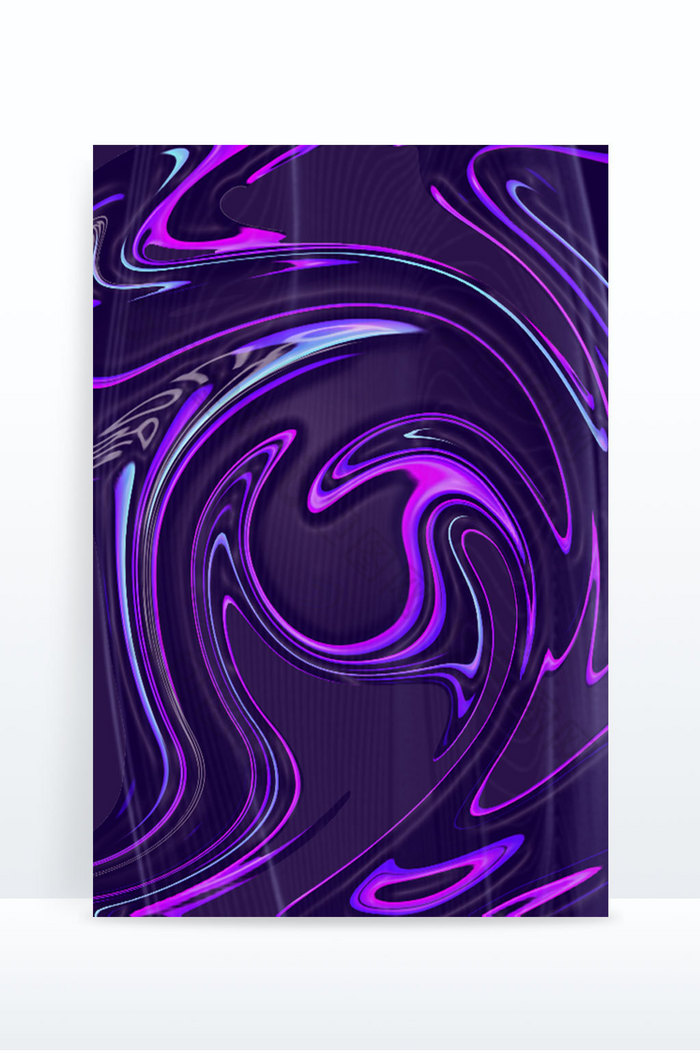 蓝紫色金属抽象不规则海报背景图