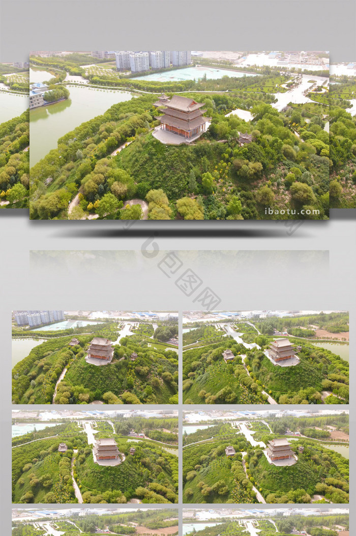 古建筑石阶佛寺4K航拍