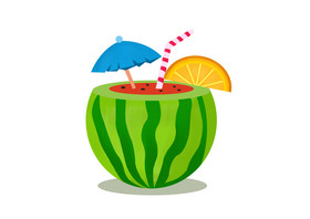 夏季暑假西瓜饮料图片