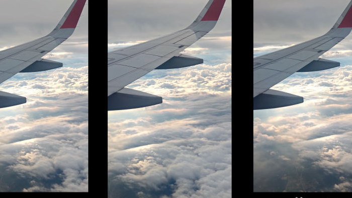 自然大气唯美客机窗外云层耶稣光竖屏实拍