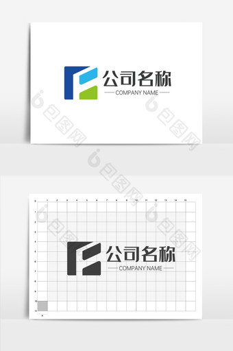 简约大气时尚F字母LOGO图片