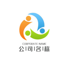 简约小人创意教育行业通用型LOGO