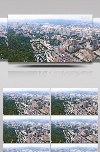 地标西宁城中区电视塔城市4K航拍图片